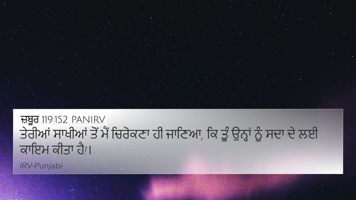 ਜ਼ਬੂਰ 119:152 PANIRV Bible Verse Image