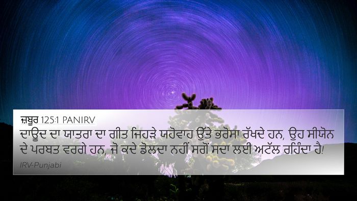 ਜ਼ਬੂਰ 125:1 PANIRV Bible Verse Image