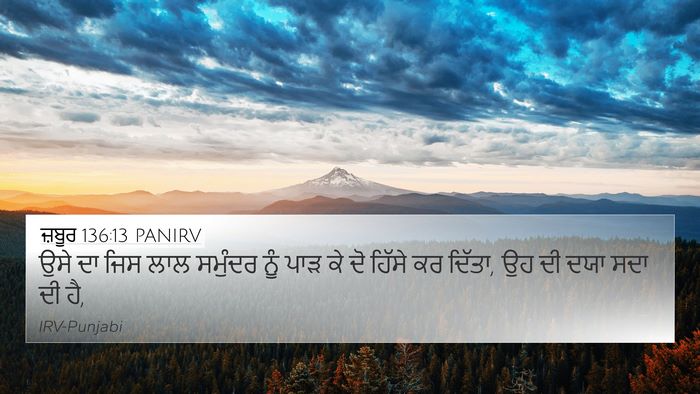 ਜ਼ਬੂਰ 136:13 PANIRV Bible Verse Image