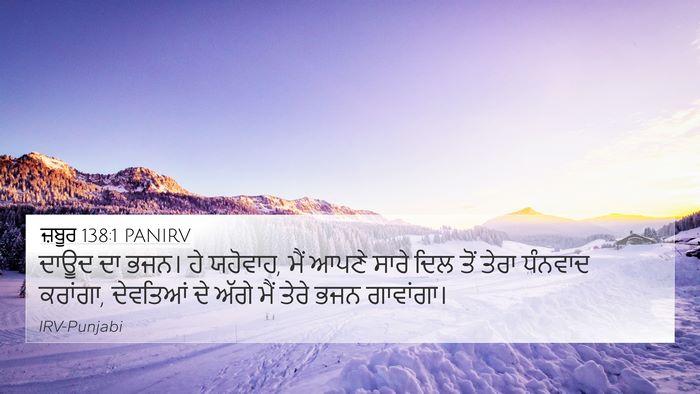 ਜ਼ਬੂਰ 138:1 PANIRV Bible Verse Image