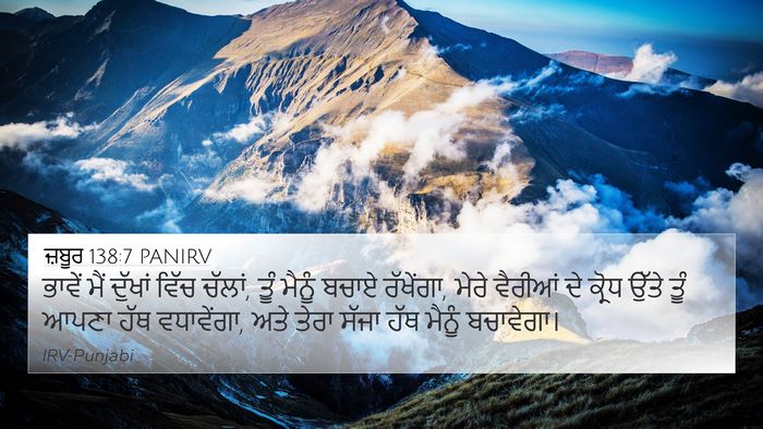 ਜ਼ਬੂਰ 138:7 PANIRV Bible Verse Image