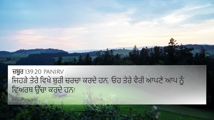 ਜ਼ਬੂਰ 139:20 PANIRV Bible Verse Image