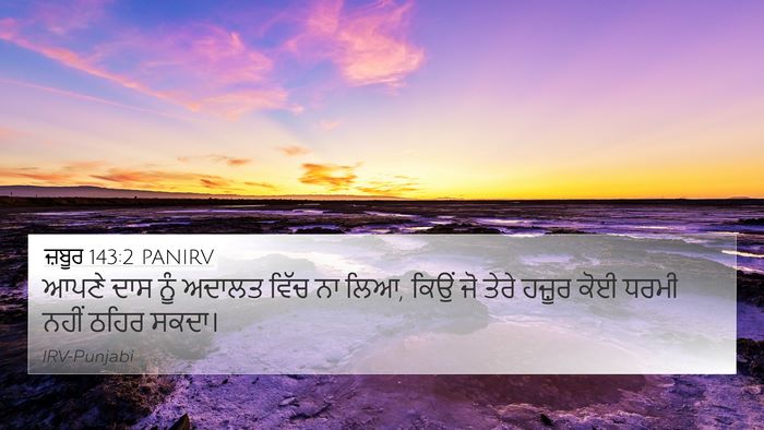 ਜ਼ਬੂਰ 143:2 PANIRV Bible Verse Image
