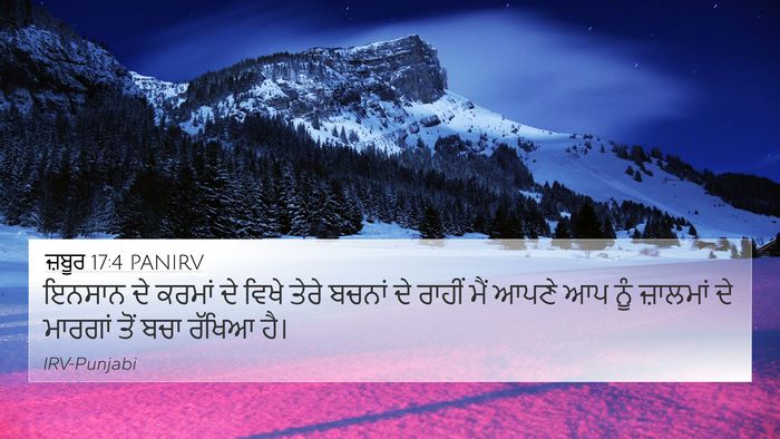 ਜ਼ਬੂਰ 17:4 PANIRV Bible Verse Image