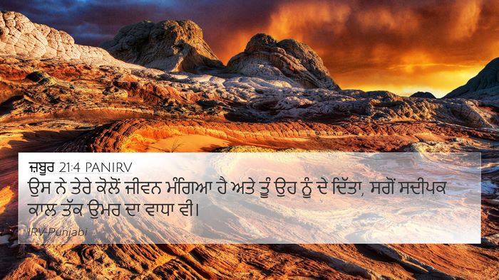 ਜ਼ਬੂਰ 21:4 PANIRV Bible Verse Image