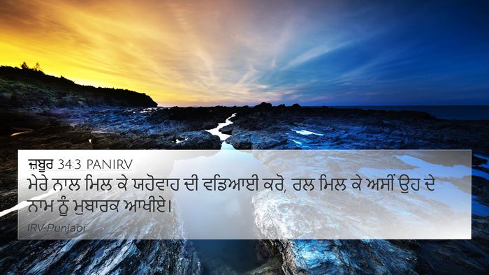 ਜ਼ਬੂਰ 34:3 PANIRV Bible Verse Image