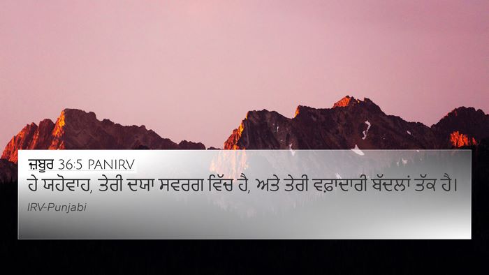 ਜ਼ਬੂਰ 36:5 PANIRV Bible Verse Image