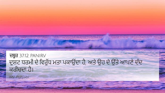 ਜ਼ਬੂਰ 37:12 PANIRV Bible Verse Image