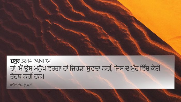 ਜ਼ਬੂਰ 38:14 PANIRV 4K Wallpaper - ਹਾਂ, ਮੈਂ ਉਸ ਮਨੁੱਖ - 4K Wallpaper Bible Verse