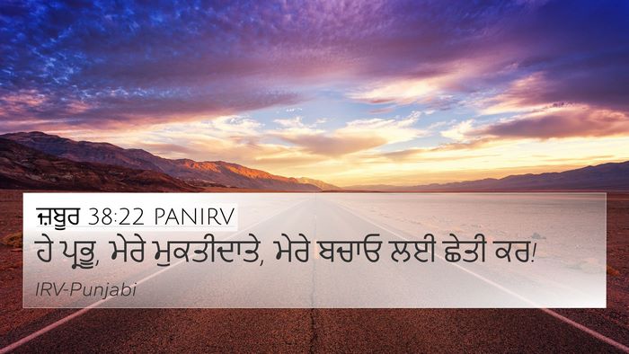 ਜ਼ਬੂਰ 38:22 PANIRV 4K Wallpaper - ਹੇ ਪ੍ਰਭੂ, ਮੇਰੇ - 4K Wallpaper Bible Verse