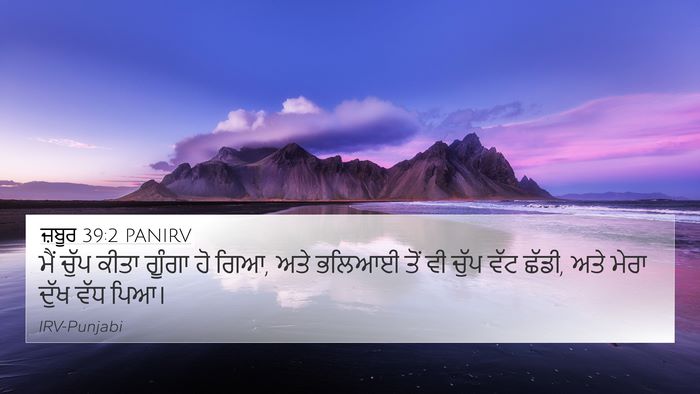 ਜ਼ਬੂਰ 39:2 PANIRV Bible Verse Image