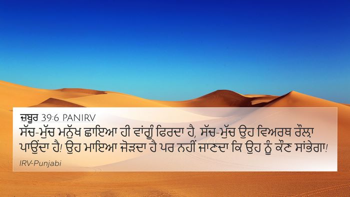 ਜ਼ਬੂਰ 39:6 PANIRV Bible Verse Image