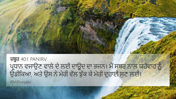 ਜ਼ਬੂਰ 40:1 PANIRV Bible Verse Image