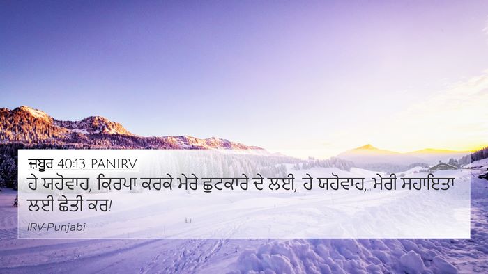 ਜ਼ਬੂਰ 40:13 PANIRV Bible Verse Image