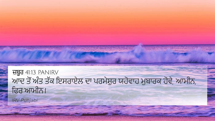 ਜ਼ਬੂਰ 41:13 PANIRV Bible Verse Image