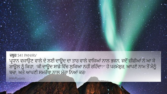 ਜ਼ਬੂਰ 54:1 PANIRV Bible Verse Image