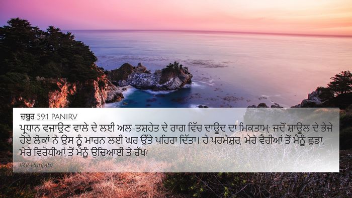 ਜ਼ਬੂਰ 59:1 PANIRV Bible Verse Image