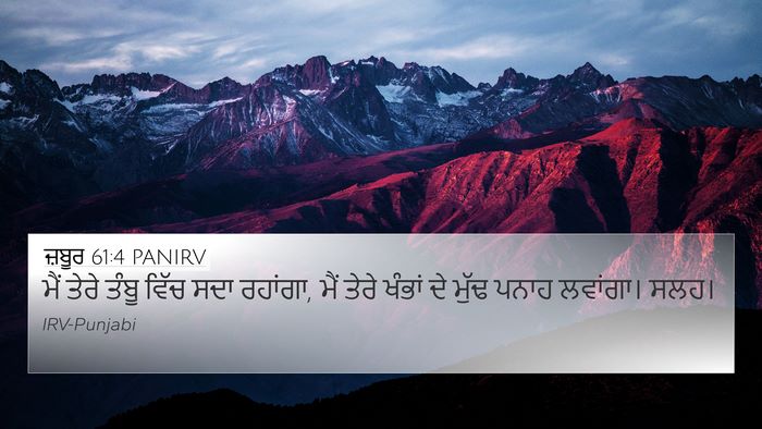 ਜ਼ਬੂਰ 61:4 PANIRV 4K Wallpaper - ਮੈਂ ਤੇਰੇ ਤੰਬੂ ਵਿੱਚ - 4K Wallpaper Bible Verse