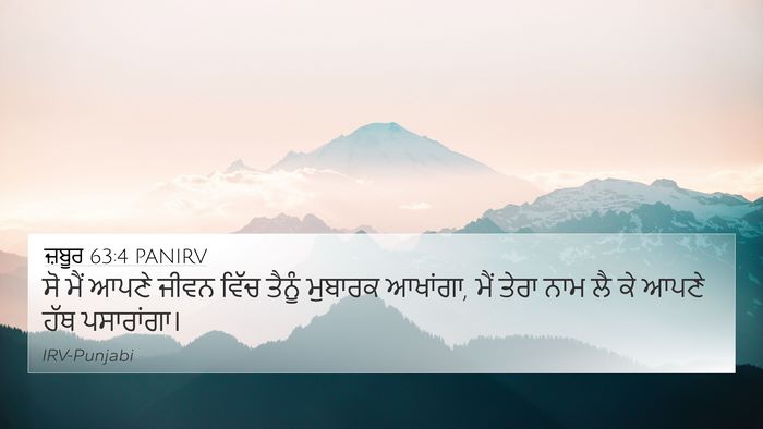 ਜ਼ਬੂਰ 63:4 PANIRV Bible Verse Image