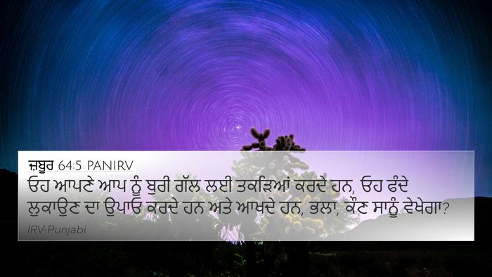 ਜ਼ਬੂਰ 64:5 PANIRV Bible Verse Image