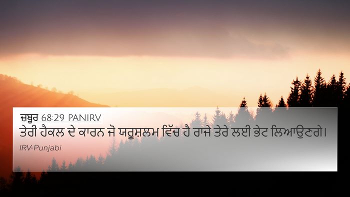 ਜ਼ਬੂਰ 68:29 PANIRV Bible Verse Image