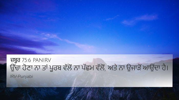 ਜ਼ਬੂਰ 75:6 PANIRV Bible Verse Image