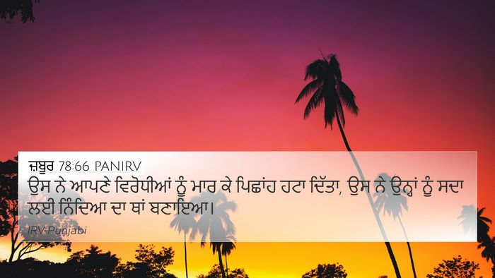 ਜ਼ਬੂਰ 78:66 PANIRV 4K Wallpaper - ਉਸ ਨੇ ਆਪਣੇ - 4K Wallpaper Bible Verse