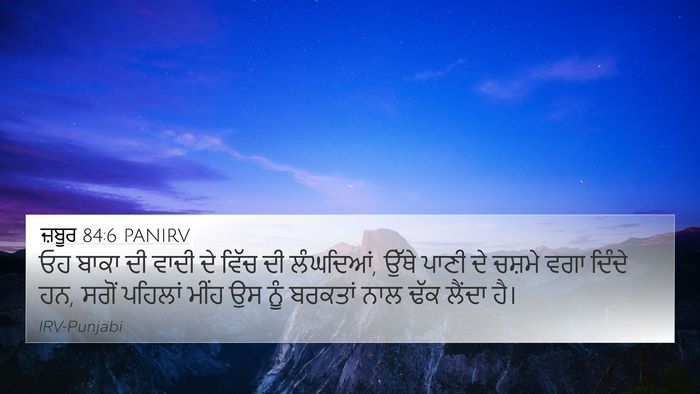 ਜ਼ਬੂਰ 84:6 PANIRV Bible Verse Image