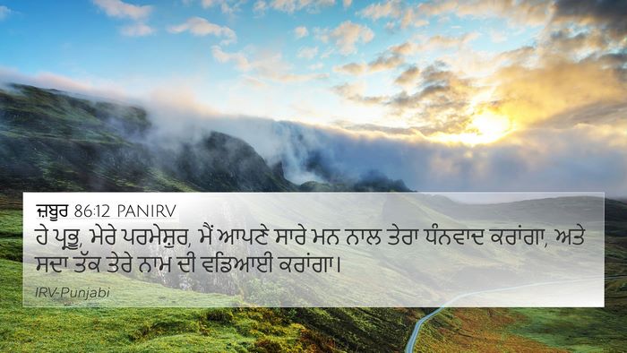 ਜ਼ਬੂਰ 86:12 PANIRV Bible Verse Image