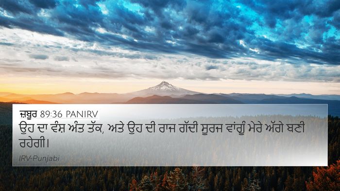 ਜ਼ਬੂਰ 89:36 PANIRV Bible Verse Image