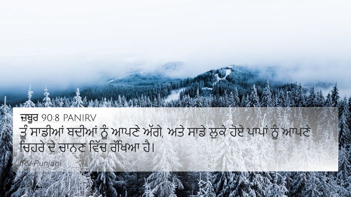 ਜ਼ਬੂਰ 90:8 PANIRV Bible Verse Image