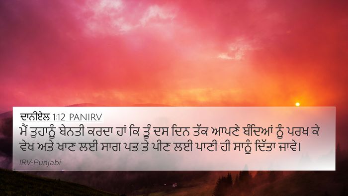 ਦਾਨੀਏਲ 1:12 PANIRV Bible Verse Image