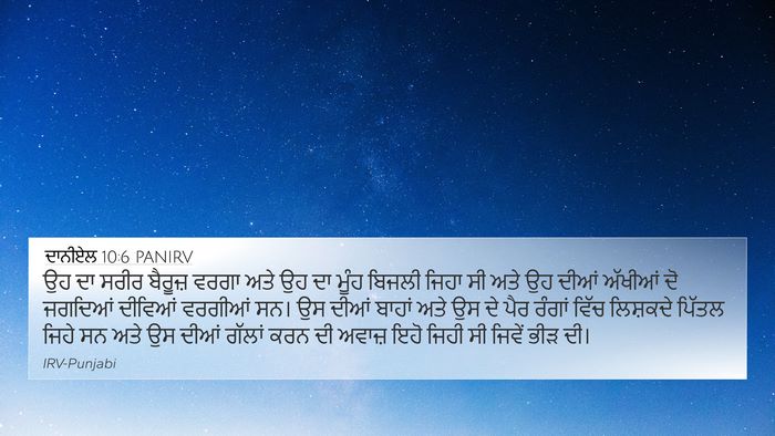 ਦਾਨੀਏਲ 10:6 PANIRV Bible Verse Image