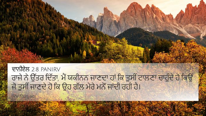 ਦਾਨੀਏਲ 2:8 PANIRV 4K Wallpaper - ਰਾਜੇ ਨੇ ਉੱਤਰ ਦਿੱਤਾ, - 4K Wallpaper Bible Verse