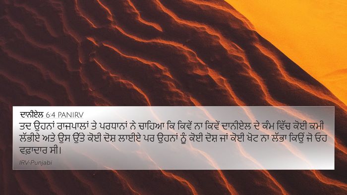 ਦਾਨੀਏਲ 6:4 PANIRV Bible Verse Image