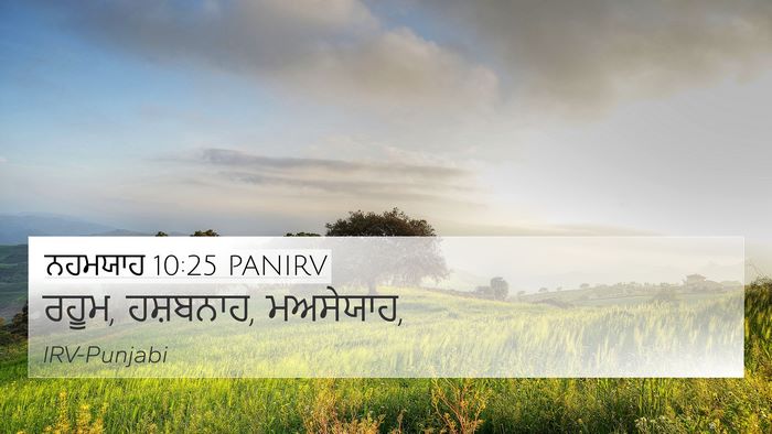 ਨਹਮਯਾਹ 10:25 PANIRV Bible Verse Image