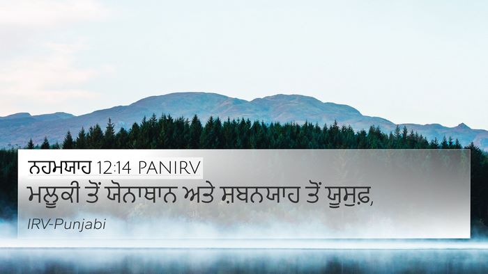 ਨਹਮਯਾਹ 12:14 PANIRV Bible Verse Image