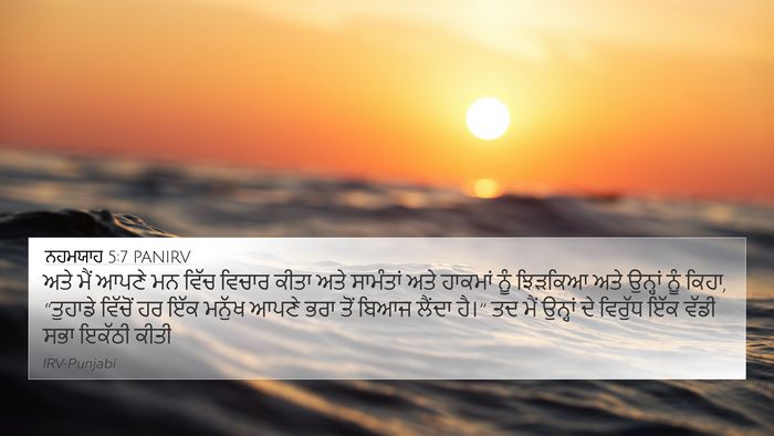 ਨਹਮਯਾਹ 5:7 PANIRV Bible Verse Image