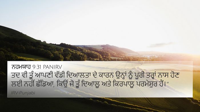 ਨਹਮਯਾਹ 9:31 PANIRV 4K Wallpaper - ਤਦ ਵੀ ਤੂੰ ਆਪਣੀ ਵੱਡੀ - 4K Wallpaper Bible Verse