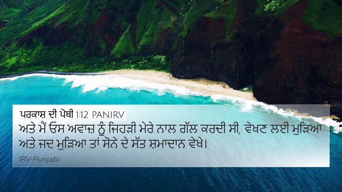 ਪਰਕਾਸ਼ ਦੀ ਪੋਥੀ 1:12 PANIRV Bible Verse Image