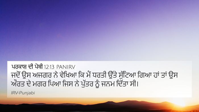 ਪਰਕਾਸ਼ ਦੀ ਪੋਥੀ 12:13 PANIRV Bible Verse Image