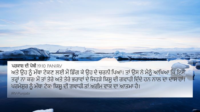 ਪਰਕਾਸ਼ ਦੀ ਪੋਥੀ 19:10 PANIRV Bible Verse Image