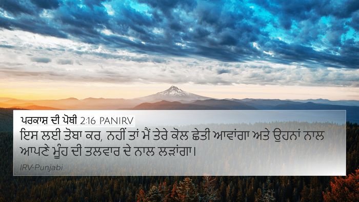 ਪਰਕਾਸ਼ ਦੀ ਪੋਥੀ 2:16 PANIRV Bible Verse Image