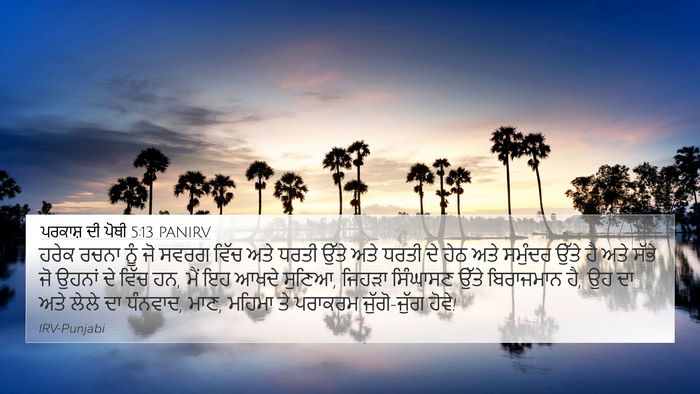 ਪਰਕਾਸ਼ ਦੀ ਪੋਥੀ 5:13 PANIRV Bible Verse Image