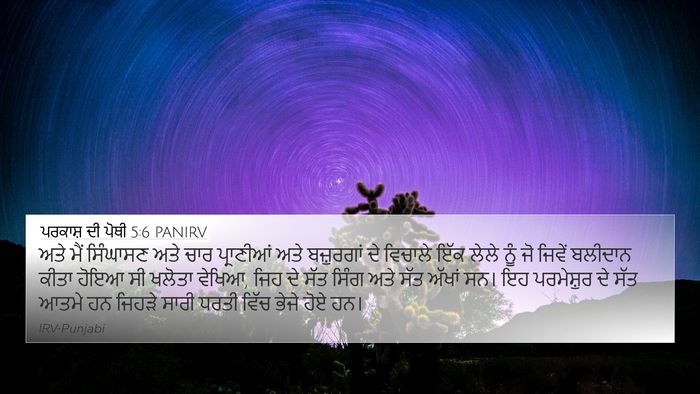 ਪਰਕਾਸ਼ ਦੀ ਪੋਥੀ 5:6 PANIRV Bible Verse Image