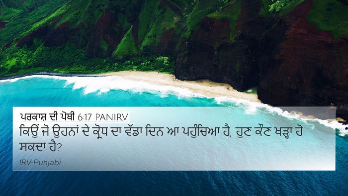 ਪਰਕਾਸ਼ ਦੀ ਪੋਥੀ 6:17 PANIRV Bible Verse Image