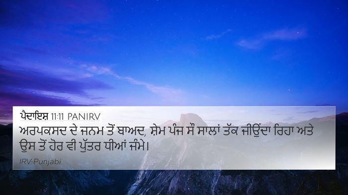 ਪੈਦਾਇਸ਼ 11:11 PANIRV Bible Verse Image