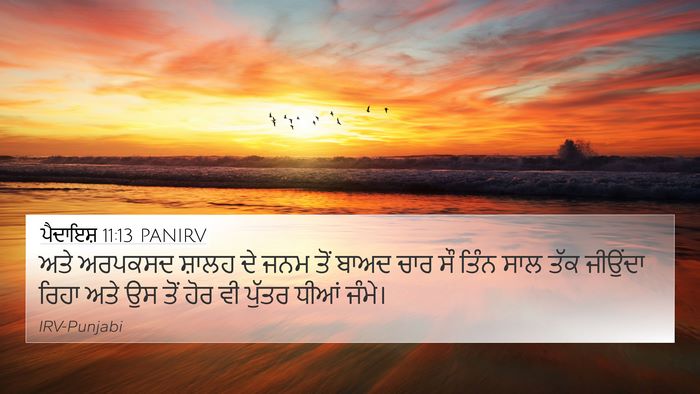 ਪੈਦਾਇਸ਼ 11:13 PANIRV 4K Wallpaper - ਅਤੇ ਅਰਪਕਸਦ ਸ਼ਾਲਹ - 4K Wallpaper Bible Verse