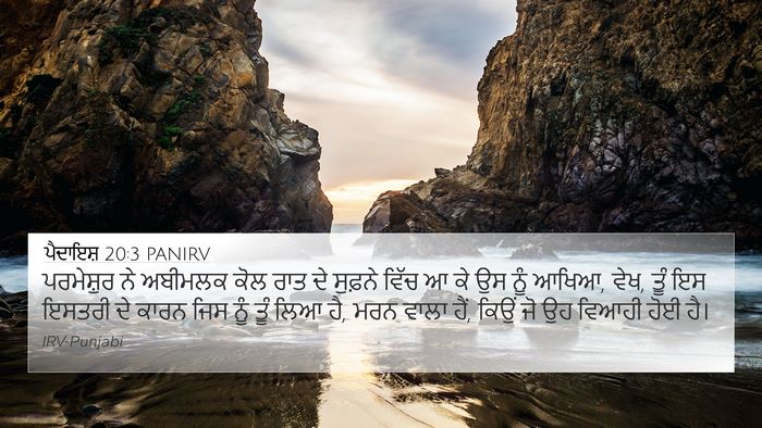 ਪੈਦਾਇਸ਼ 20:3 PANIRV Bible Verse Image