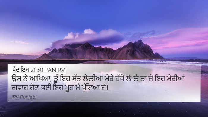 ਪੈਦਾਇਸ਼ 21:30 PANIRV Bible Verse Image